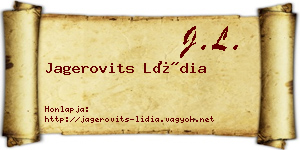 Jagerovits Lídia névjegykártya