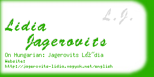 lidia jagerovits business card